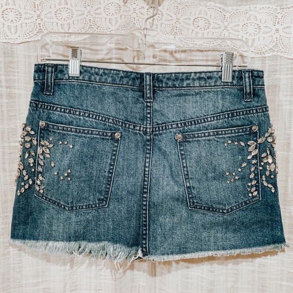 Free People Indigo Combo Denim Skirt - Picture 2 of 2